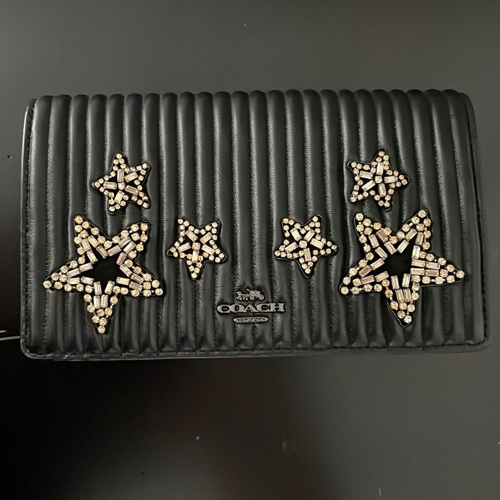 Callie foldover clutch crystal stars